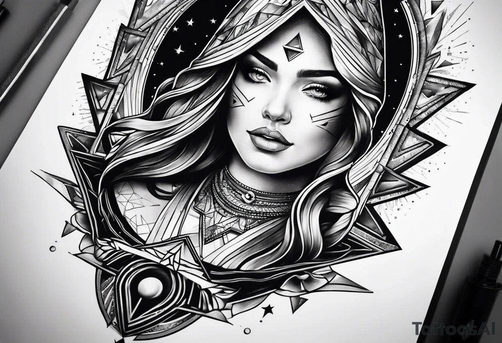 triangle in space tattoo idea