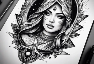 triangle in space tattoo idea