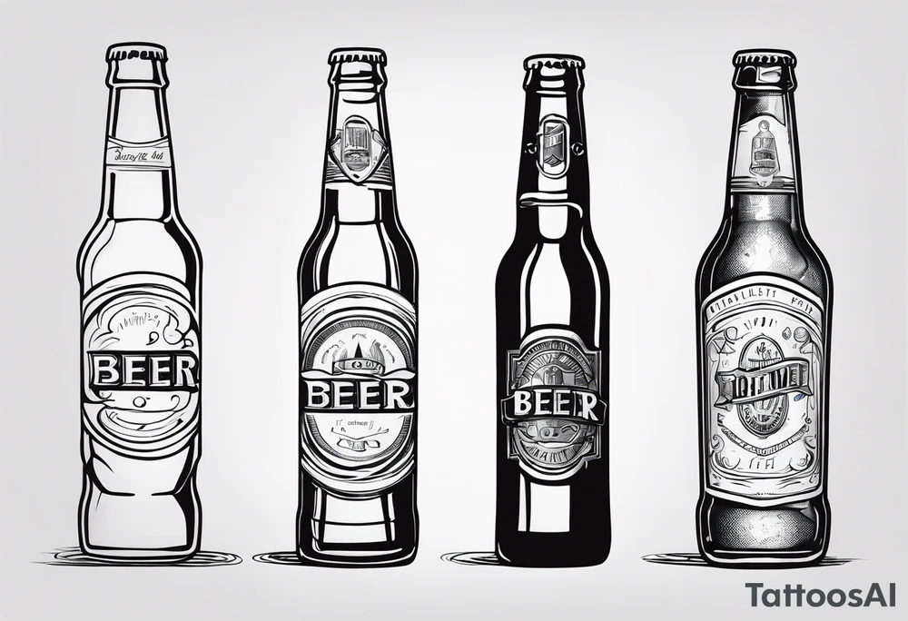 A BEER BOOTLE tattoo idea