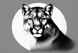 mountain lion head tattoo idea