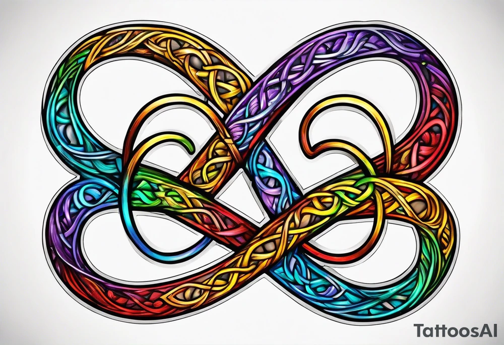 Infinity sign with autism colored border tattoo idea