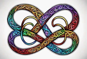 Infinity sign with autism colored border tattoo idea