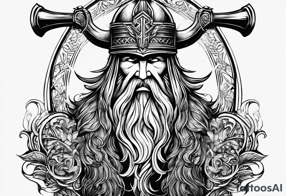 Odin hammer tattoo idea