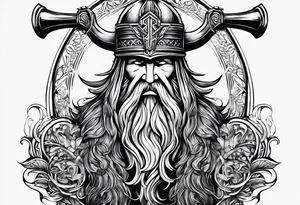 Odin hammer tattoo idea