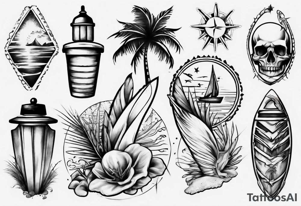 beach tattoo idea