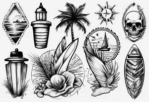 beach tattoo idea