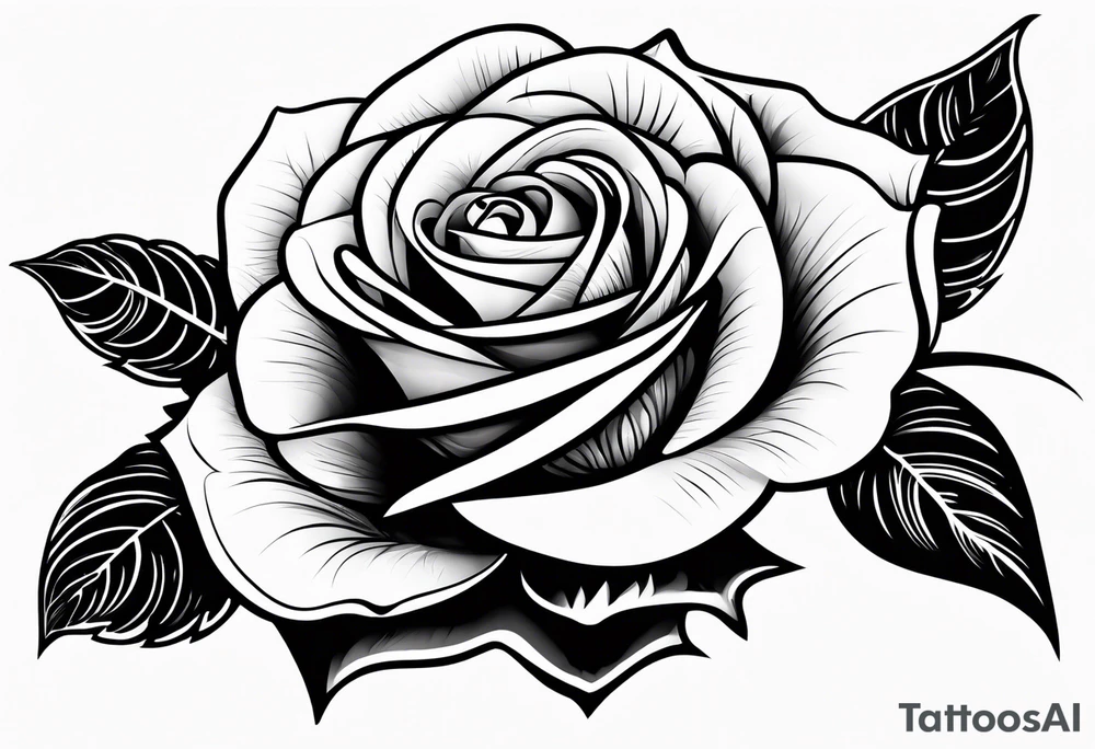 Rose with a eye tattoo idea