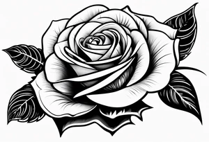 Rose with a eye tattoo idea