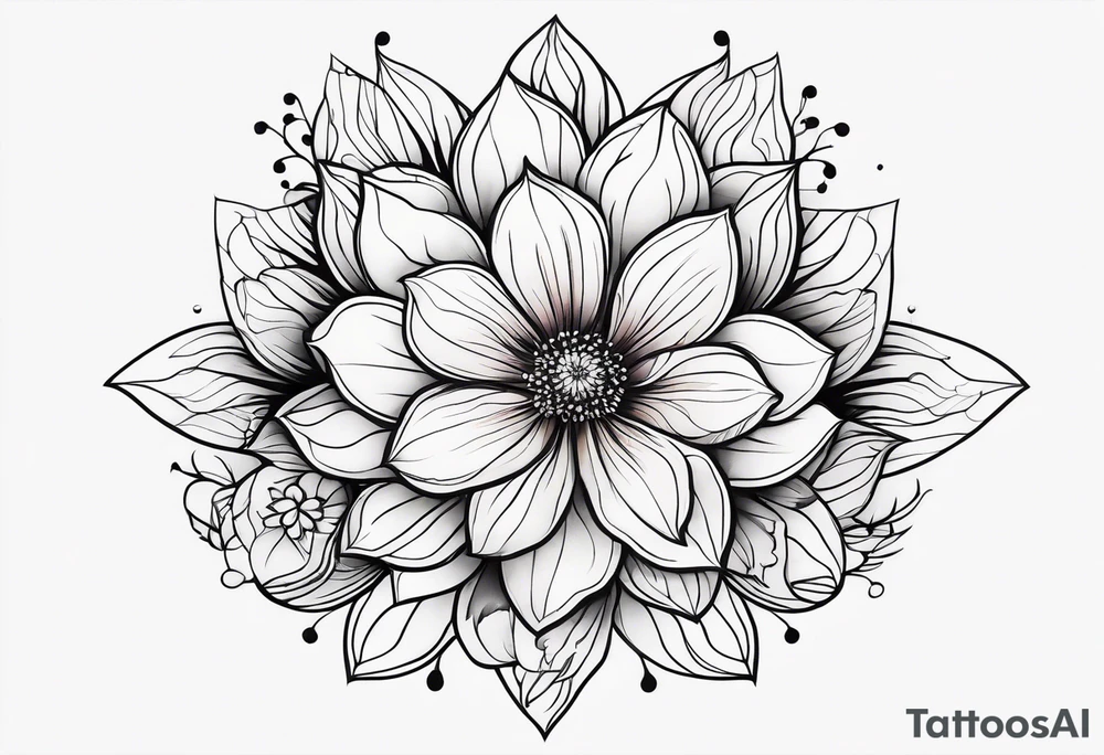 Minimalist flower tattoo idea