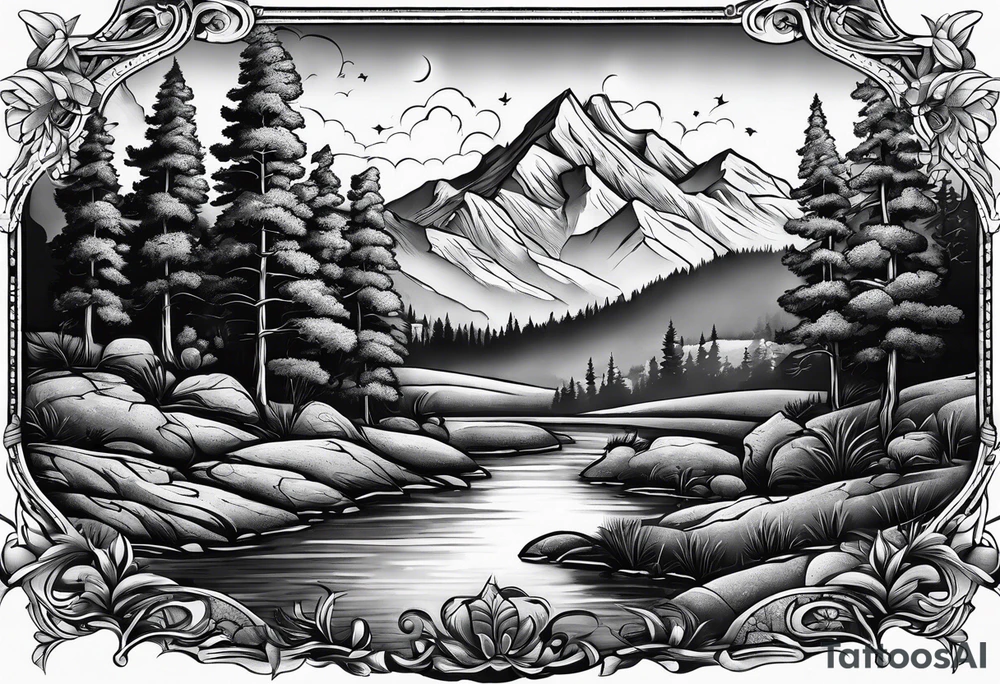 Tennessee landscape tattoo idea