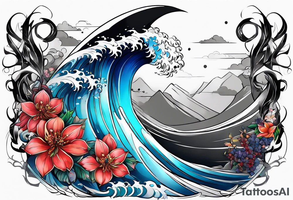 Anime tattoo that goes on my back, along my spine tattoo idea
