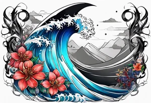 Anime tattoo that goes on my back, along my spine tattoo idea