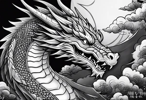 Dragon with Asian features. tattoo idea