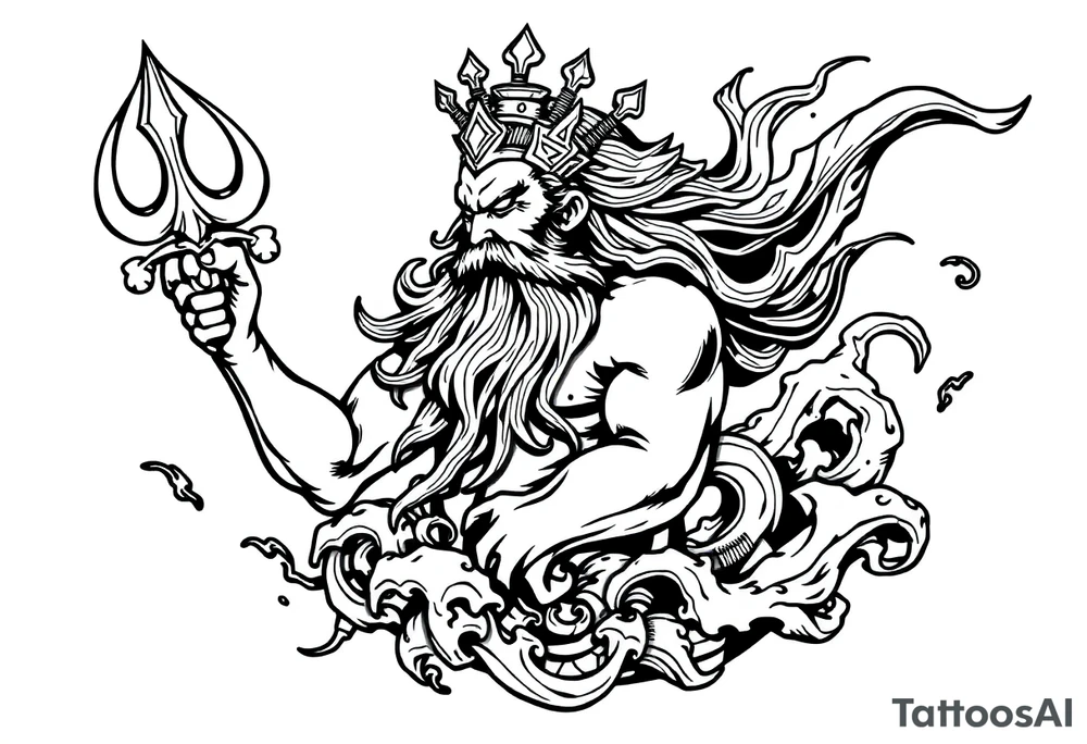 god of sea tattoo idea