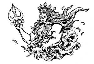god of sea tattoo idea