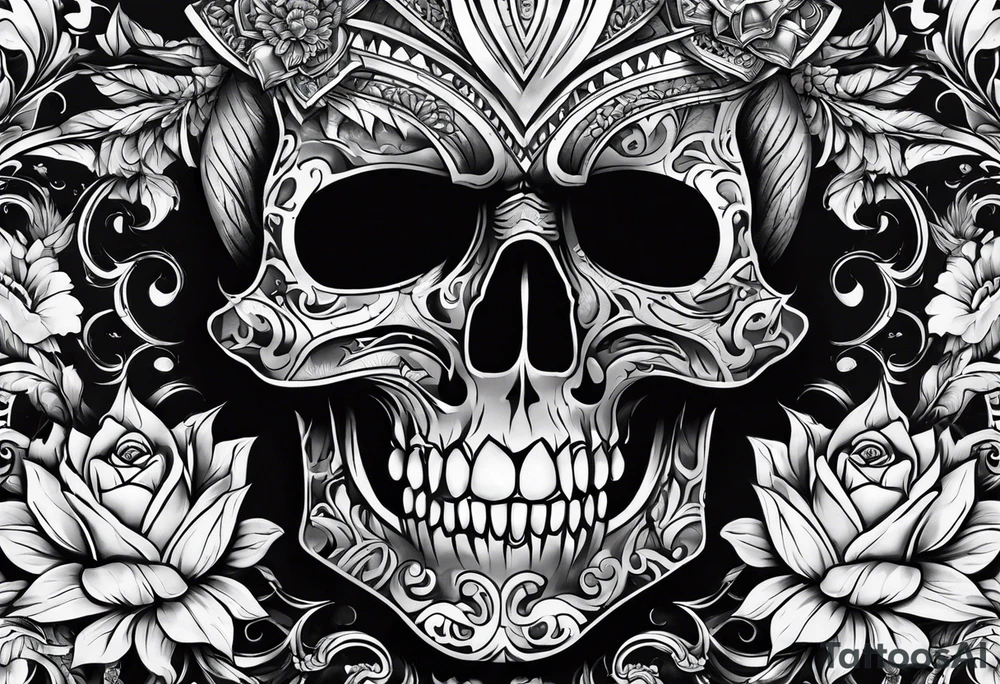 scary nemesis without flowers tattoo idea