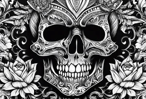 scary nemesis without flowers tattoo idea