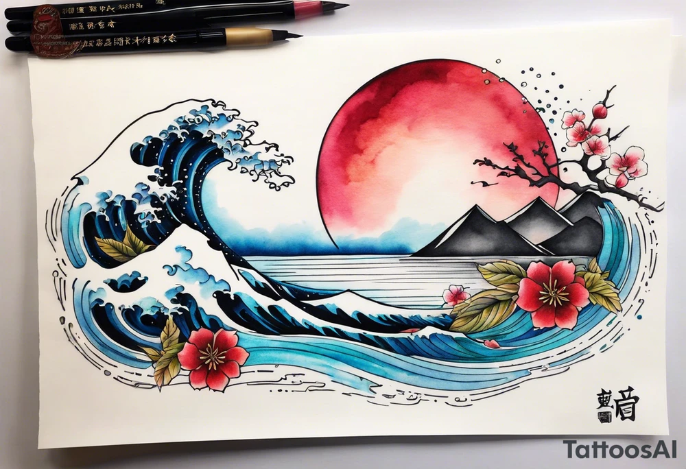 what goes around comes around water color
 based tattoo idea