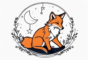 little fox look at the star tattoo idea
