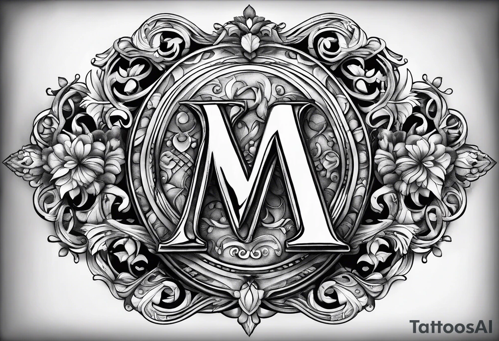 A letter M for my Wife A Letter A for my daughter and a letter C for my Son tattoo idea