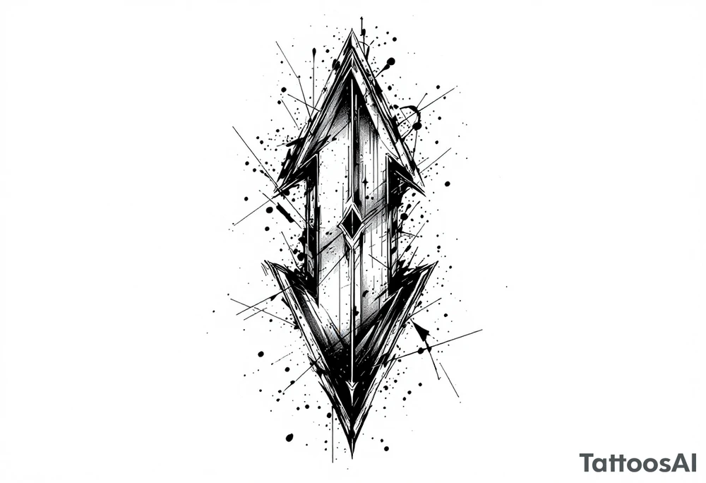 one arrow the look down tattoo idea