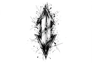 one arrow the look down tattoo idea