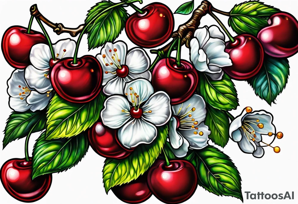 Cherries tattoo idea