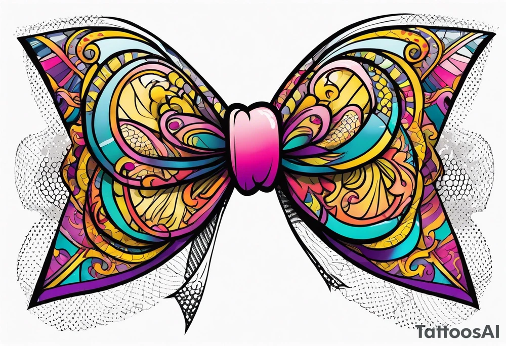 Lacy bow tattoo idea