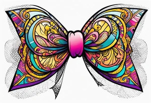 Lacy bow tattoo idea