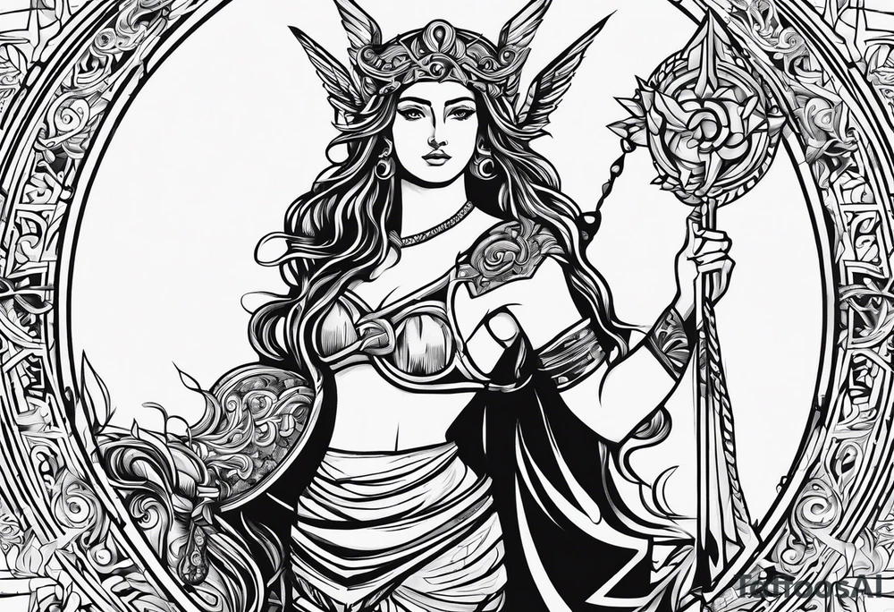 Mascusline Greek mythology lighting bolts tattoo idea