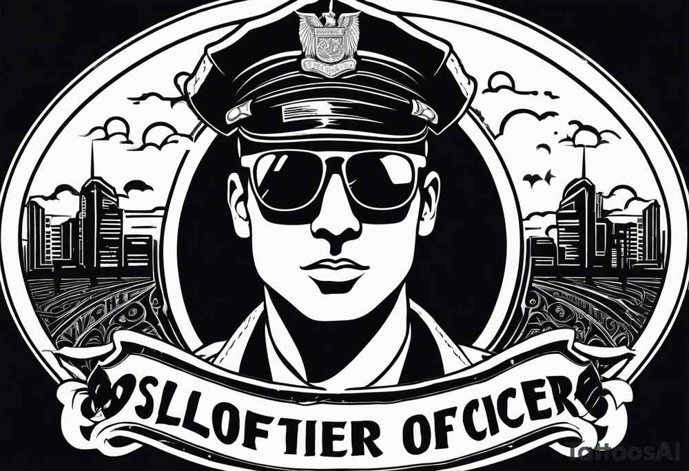 sunglasses Officer Bigdick tattoo idea