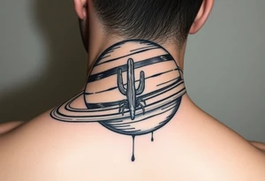 saturn with the rings being a rollercoaster track, and on the planet i want the cactus jack cactus, a spider and the yeat UFO tattoo idea