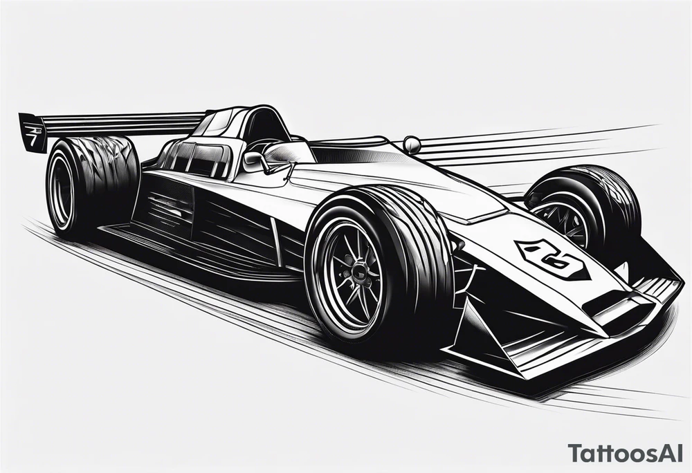 Super 7 racing car tattoo idea