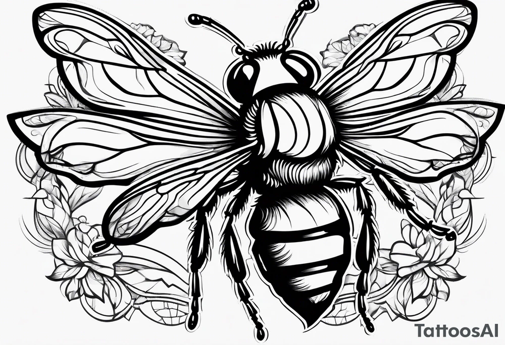 a bee tattoo idea