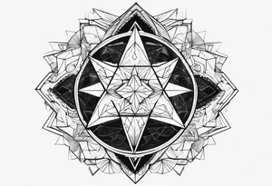a geometrical representation of a galaxy tattoo idea