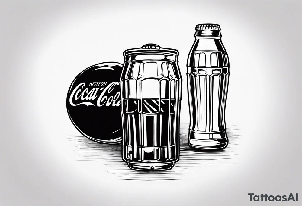 Antique Coca Cola lamp tattoo idea