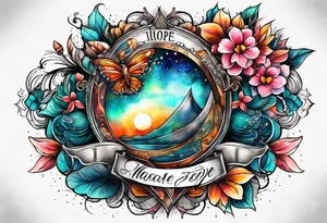 something that symbolises hope and includes the following wording "fuck cancer" tattoo idea