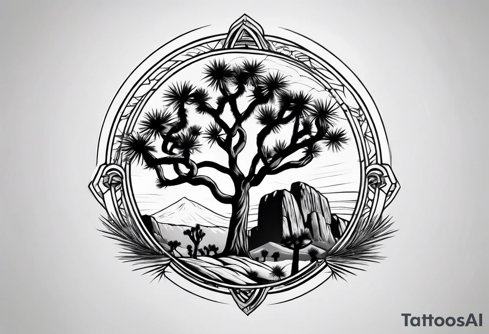 Tall Joshua tree tattoo idea