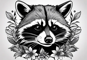 raccoon smoking cigarette tattoo idea