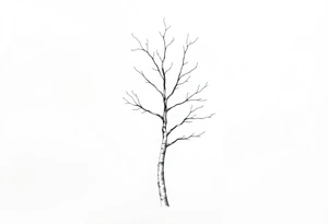 half birch tree tattoo idea