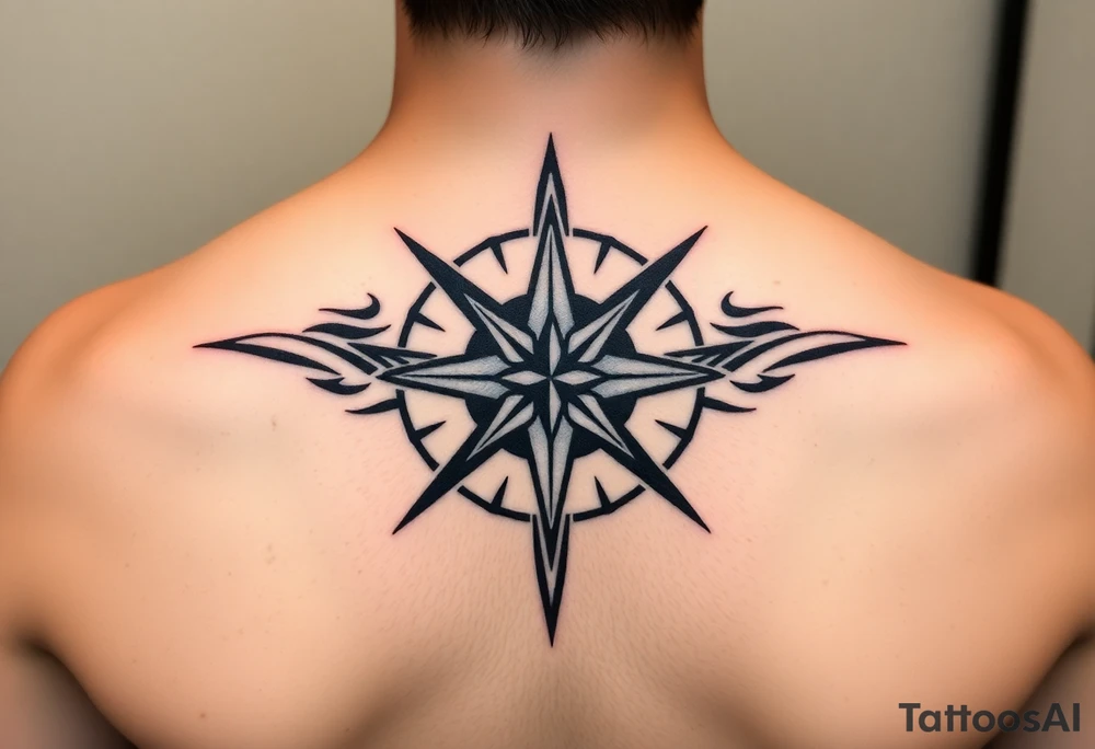 Compass rose tattoo idea