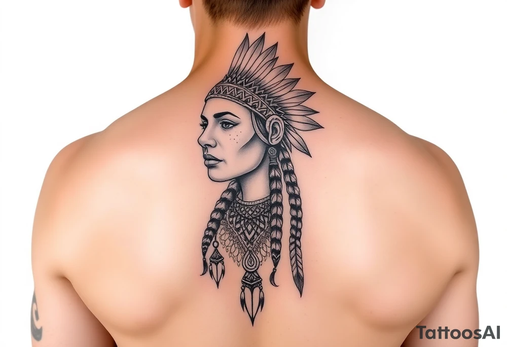 Indigenous woman tattoo idea