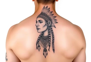 Indigenous woman tattoo idea