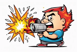 stick of dynamite trying to blow out his own burning fuse tattoo idea