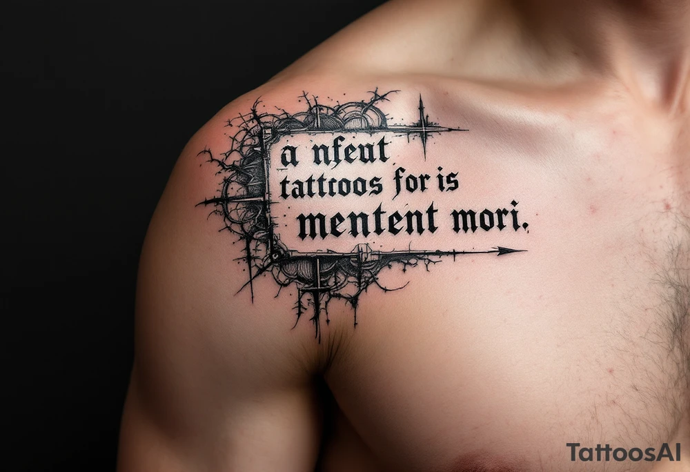 memento mori quote tattoo idea