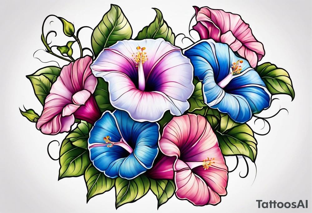 morning glory design tattoo idea