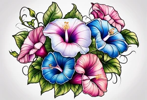 morning glory design tattoo idea