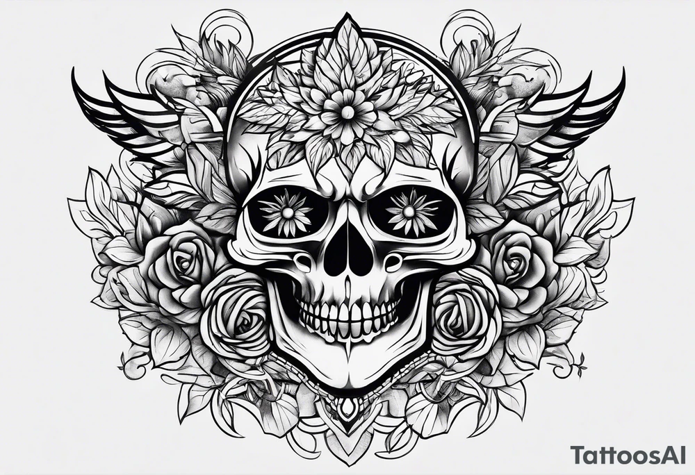 Strength and pain tattoo idea