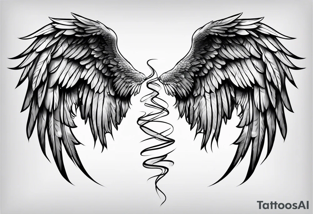 Angel wings tattoo idea