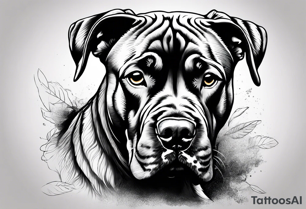 Dogs presa canario tattoo idea